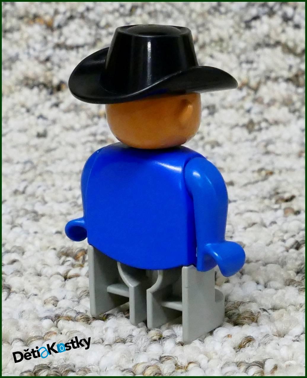 Lego® Duplo® Figurka Kovboj/Cowboy - Červený Šátek, Modrá Košile
