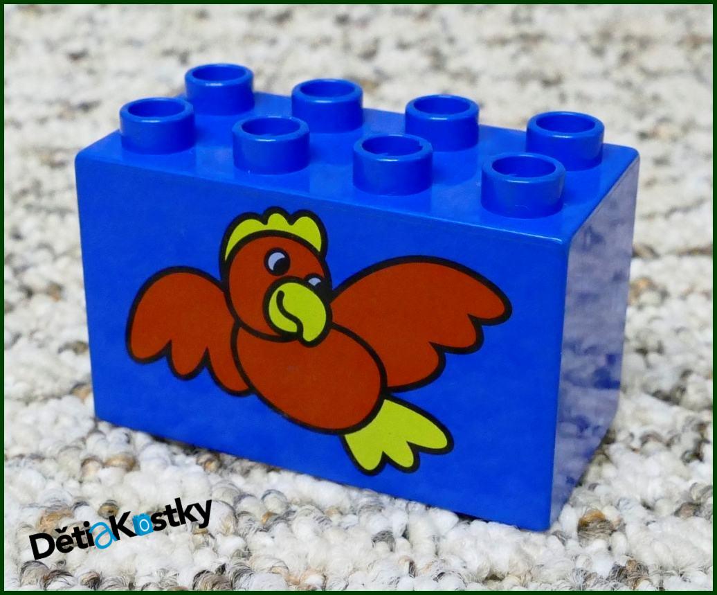 Lego® Duplo® Kostka 2x4x2 Modrá - Ptáček 