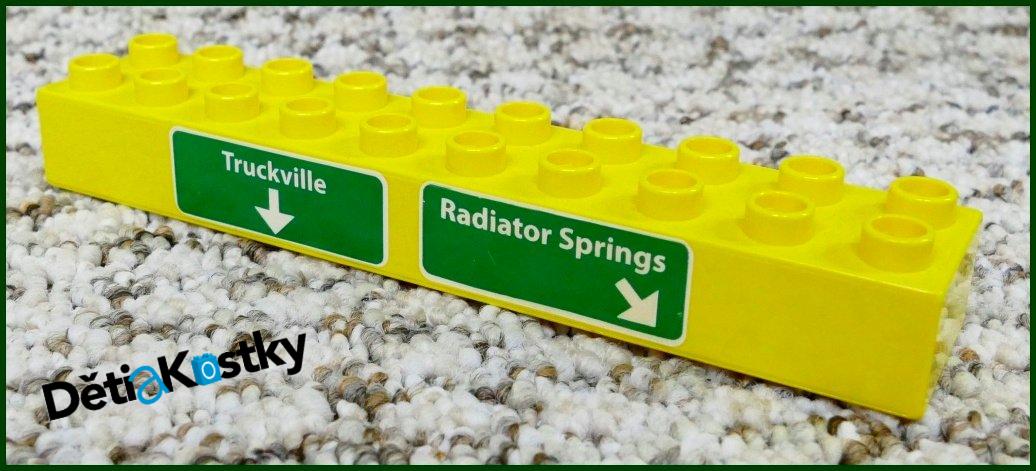 Lego® Duplo® Kostka 2x10 Nápis Truckville a Radiator Springs