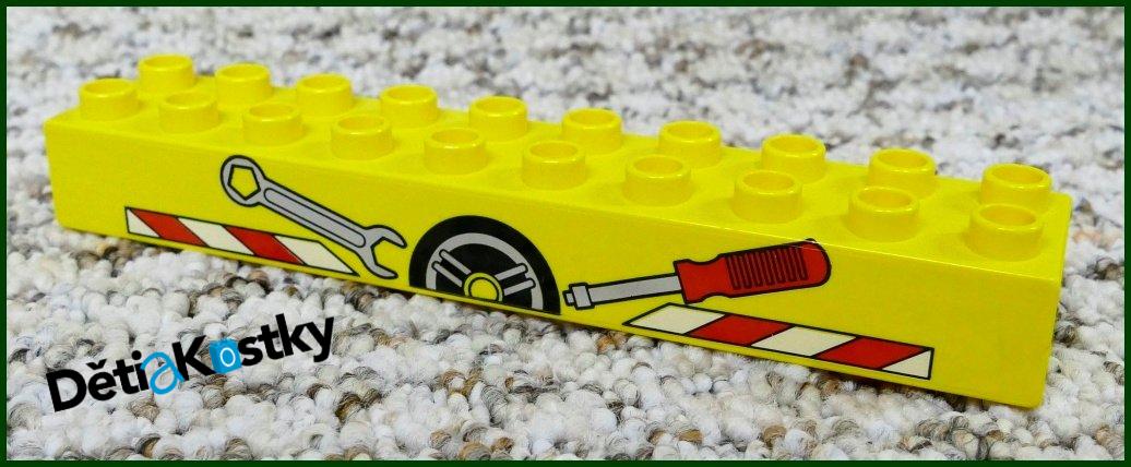 Lego® Duplo® Kostka 2x10 Nápis pro Servis