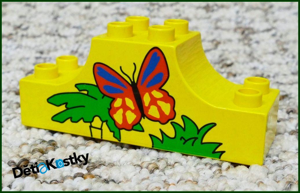 Lego® Duplo® Klenutá Kostka 2x6 Žlutá - Motýl