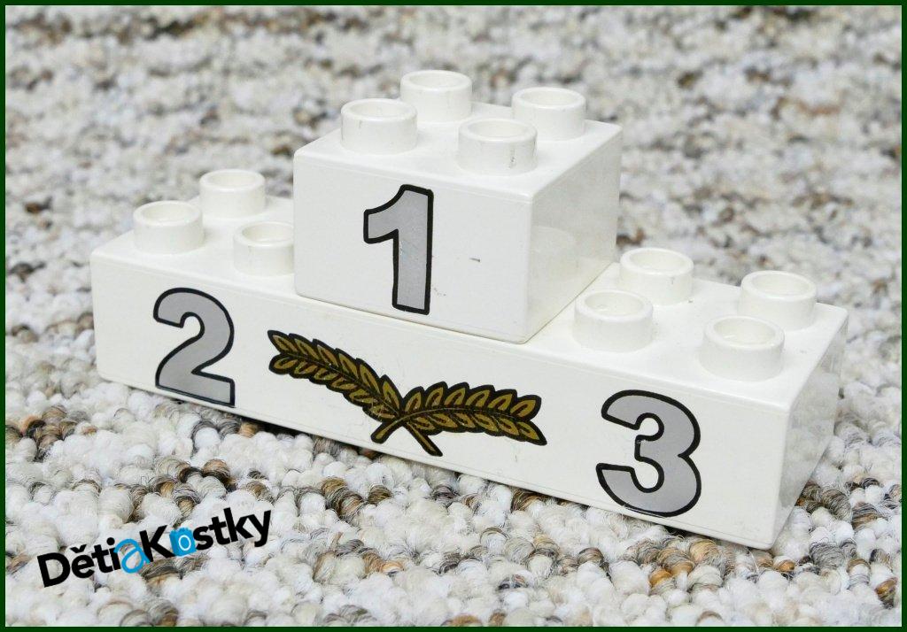 Lego® Duplo® Kostka 2x6 a 2x2 Bílá - Stupně Vítěžů