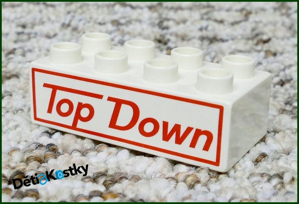 Lego® Duplo® Kostka 2x4 Nápis Top Down
