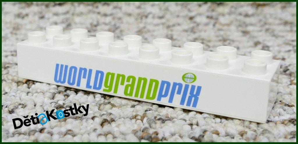 Lego® Duplo® Kostka 2x8 Cars Nápis World Grand Prix