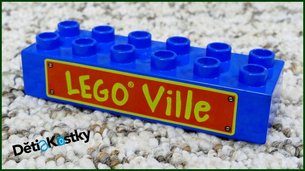Lego® Duplo® Kostka 2x6 Nápis Lego Ville