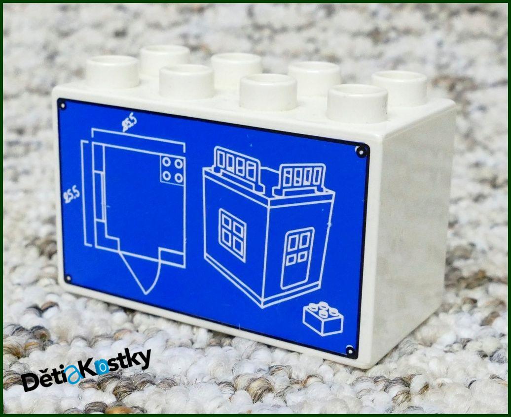 Lego® Duplo® Kostka 2x4x2 Bílá - Plán Domu