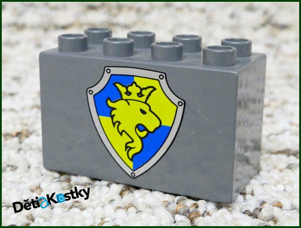 Lego® Duplo® Kostka 2x4x2 Šedá - Štít