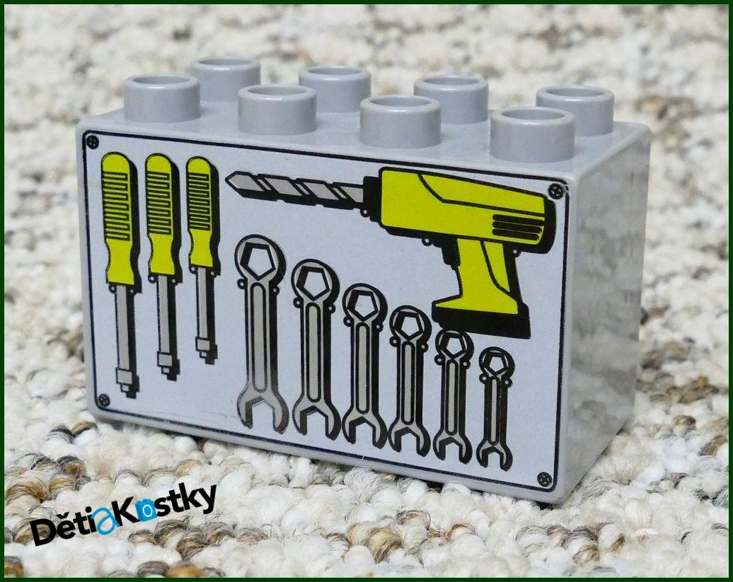 Lego® Duplo® Kostka 2x4x2 Šedá - Kufr s Nářadím