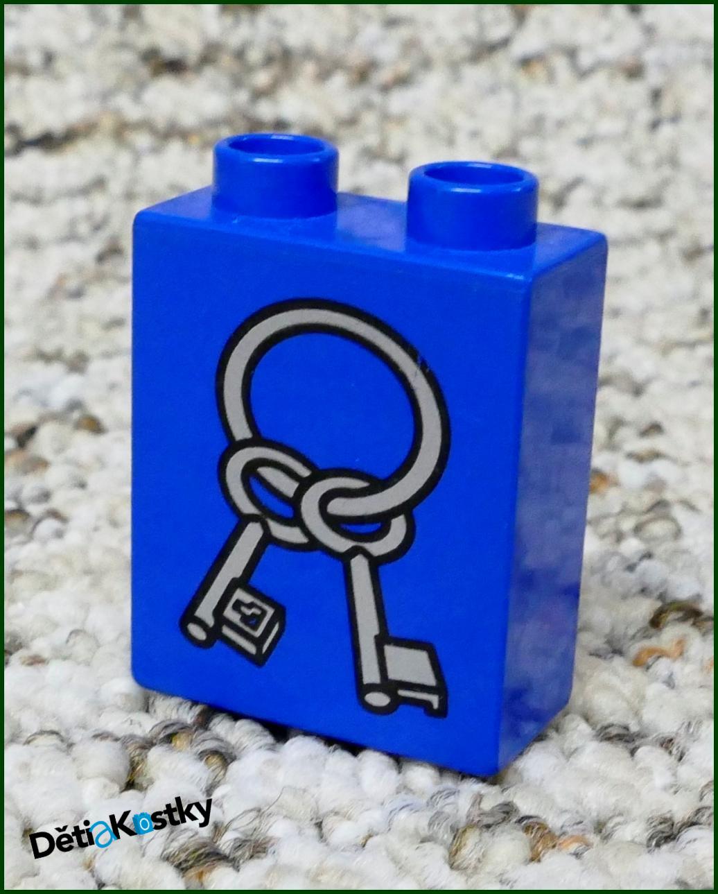 Lego® Duplo® Kostka 1x2x2 Modrá - Klíče