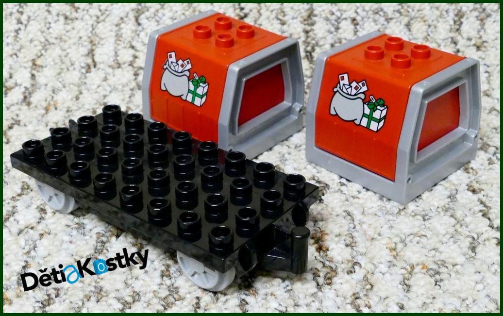 Lego® Duplo® Vagon - Kontejnery Výklopné Pošta - Šedá/Červená