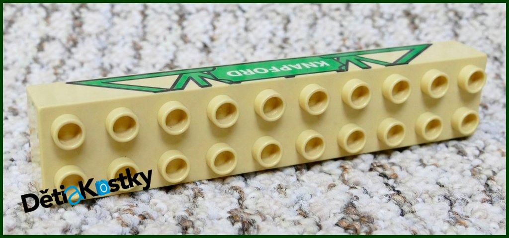 Lego® Duplo® Kostka 2x10 Béžová - Nápis Knapford