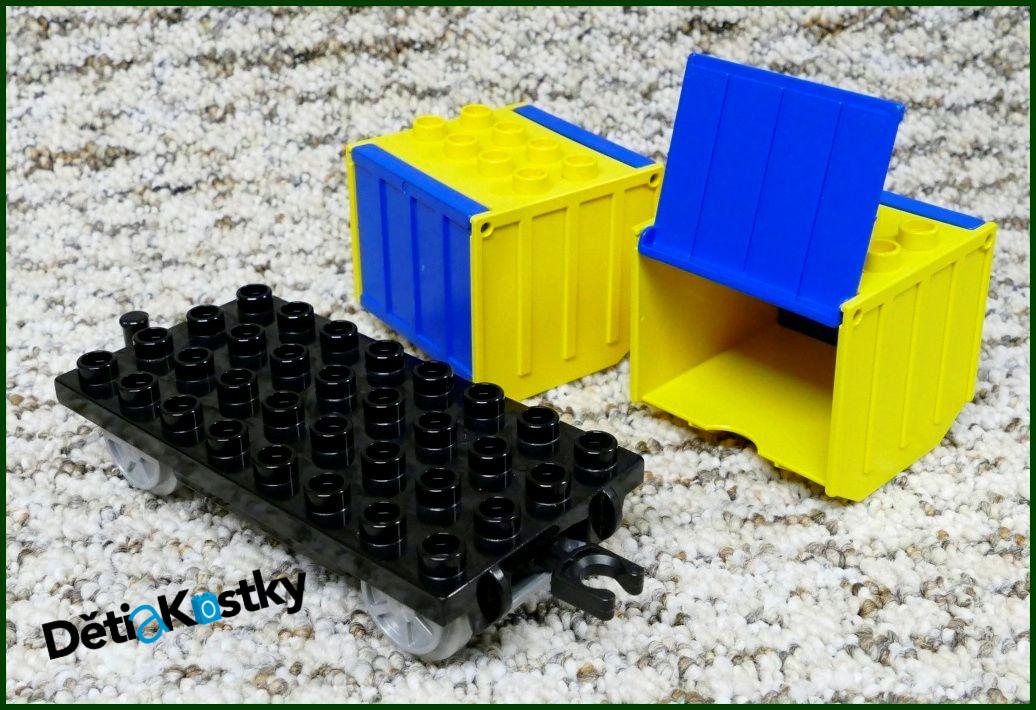 Lego® Duplo® Vagon - Kontejnery - 4 Modrá Dvířka