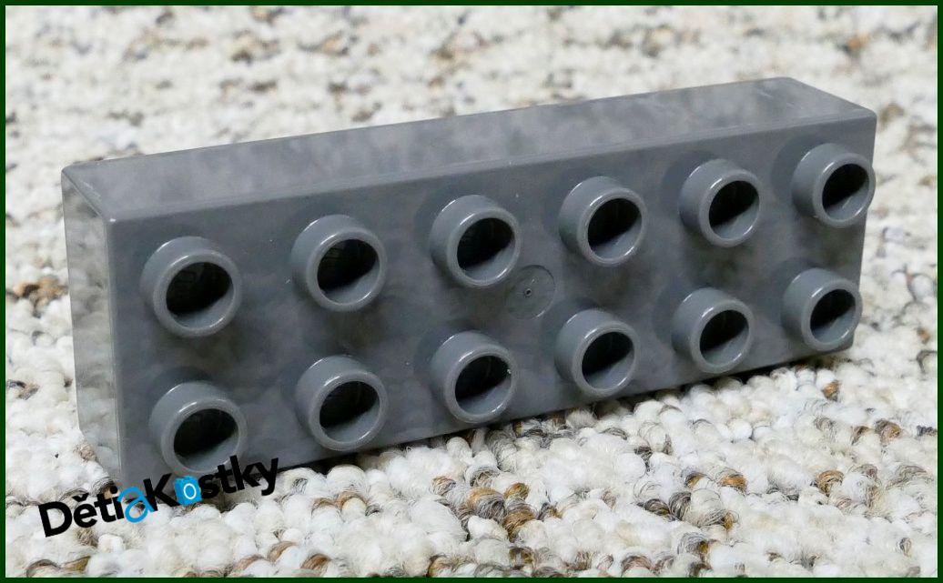 Lego® Duplo® Kostka 2x6 Tmavě Šedá