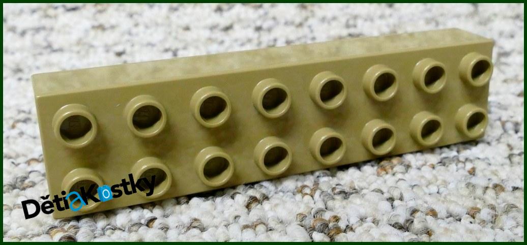 Lego® Duplo® Kostka 2x8 Tmavě Béžová