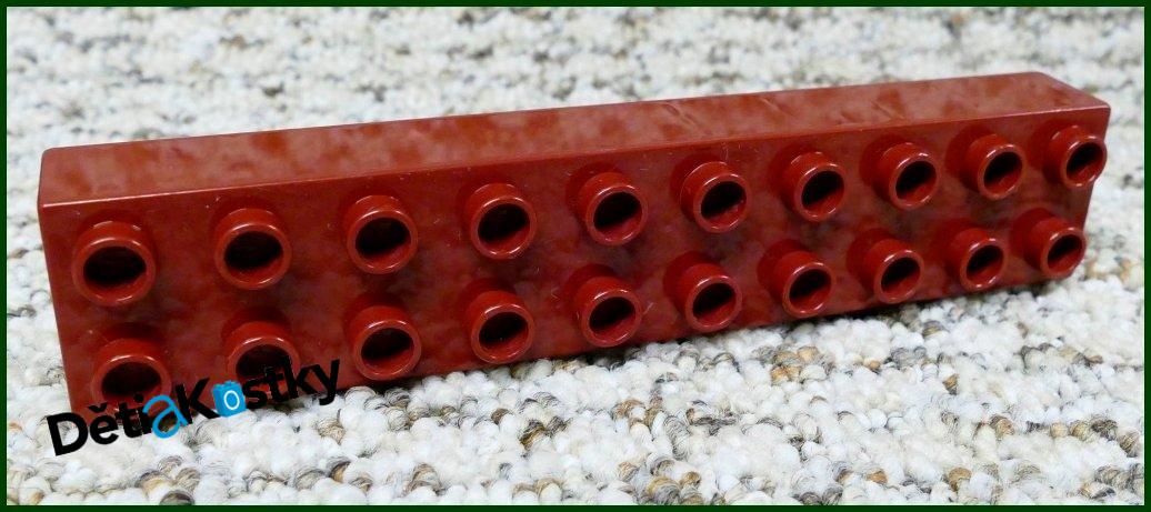Lego® Duplo® Kostka 2x10 Vínově Červená