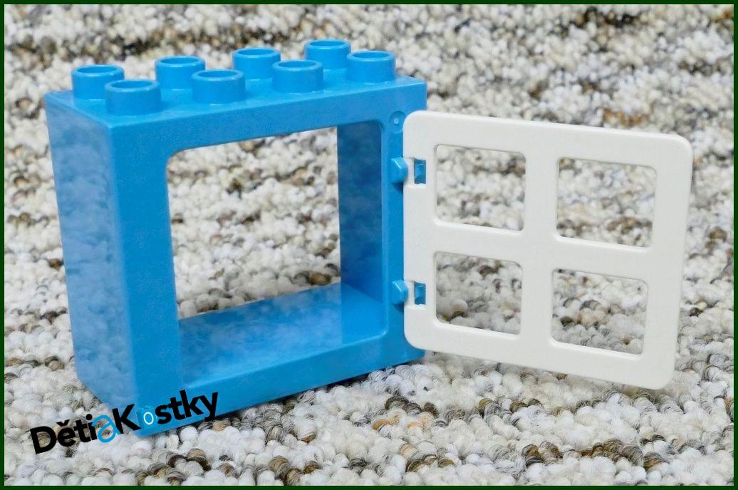 Lego® Duplo® Kostka s Oknem Tyrkysová - Bílé Okno