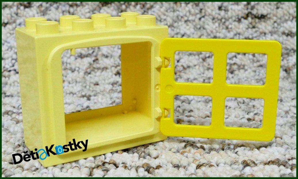 Lego® Duplo® Kostka s Oknem Béžová - Žlutá Okenice