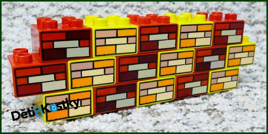 Lego® Duplo® Kostka Červená 2x2 Zeď