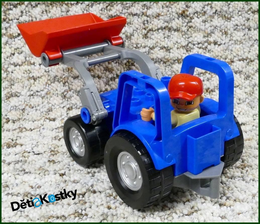 Lego® Duplo® Traktor s Červenou Radlicí a Figurkou Modrý