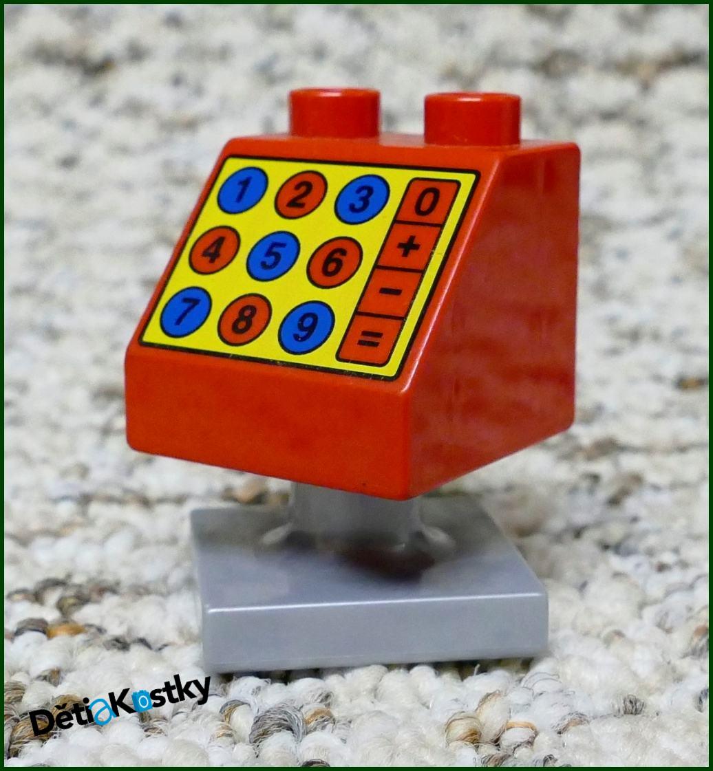 Lego® Duplo® Kostka 2x2 Červená Zkosená - Pokladna