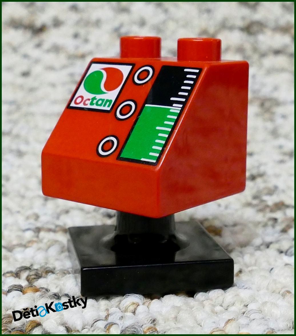 Lego® Duplo® Kostka 2x2 Červená Zkosená - Octan