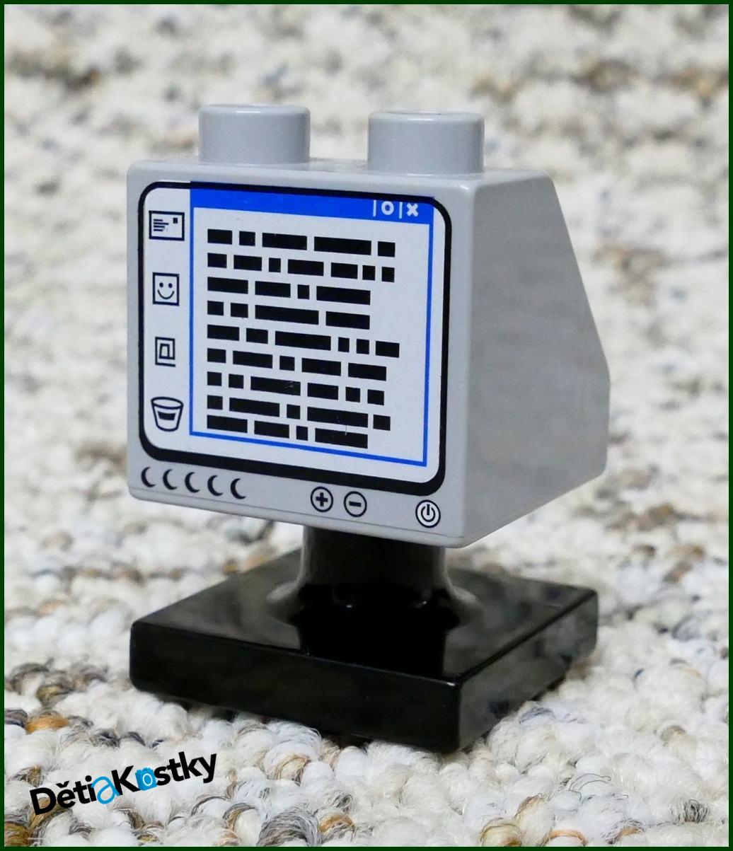 Lego® Duplo® Kostka 2x2 Šedá Zkosená - Monitor