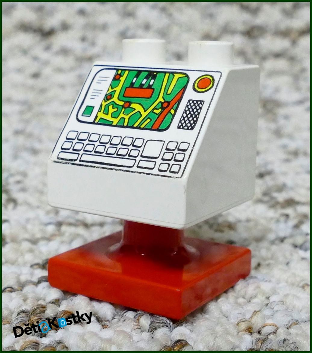 Lego® Duplo® Kostka 2x2 Bílá Zkosená - Mapa a Klávesnice
