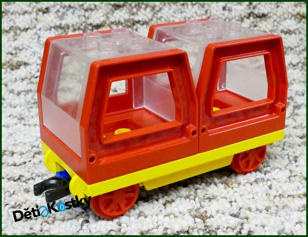 Lego® Duplo® Vagon pro Cestující - Prosklené Kabiny Červené