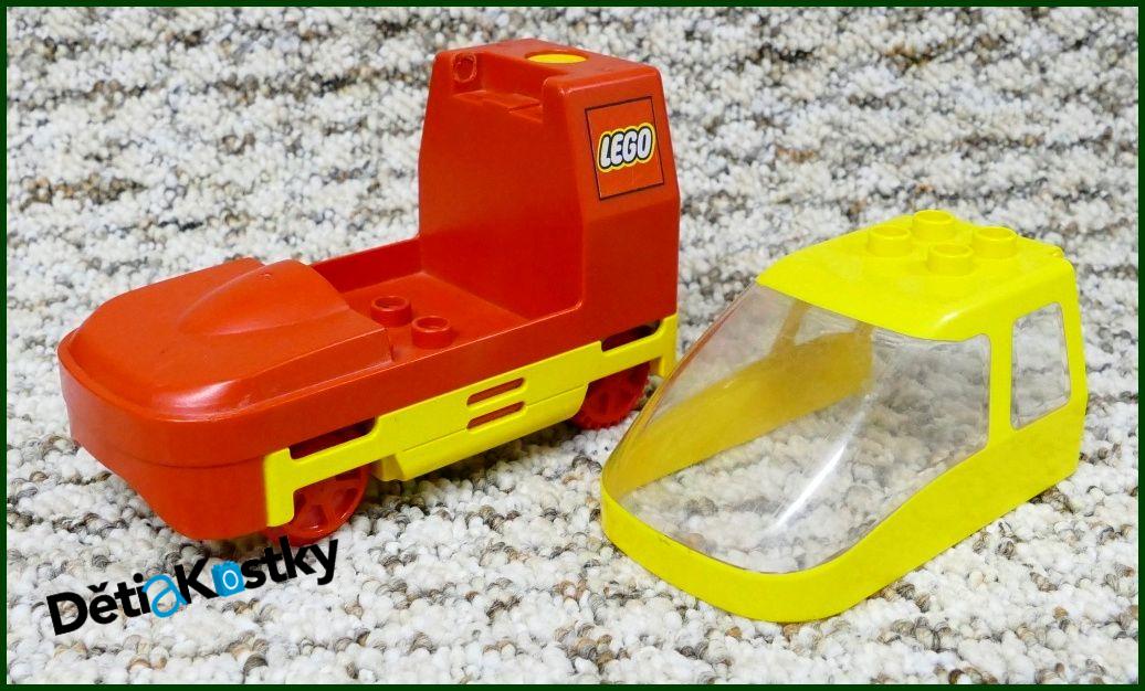 Lego® Duplo® Mašinka se Spodními Tlačítky Červená - Viz Popis!