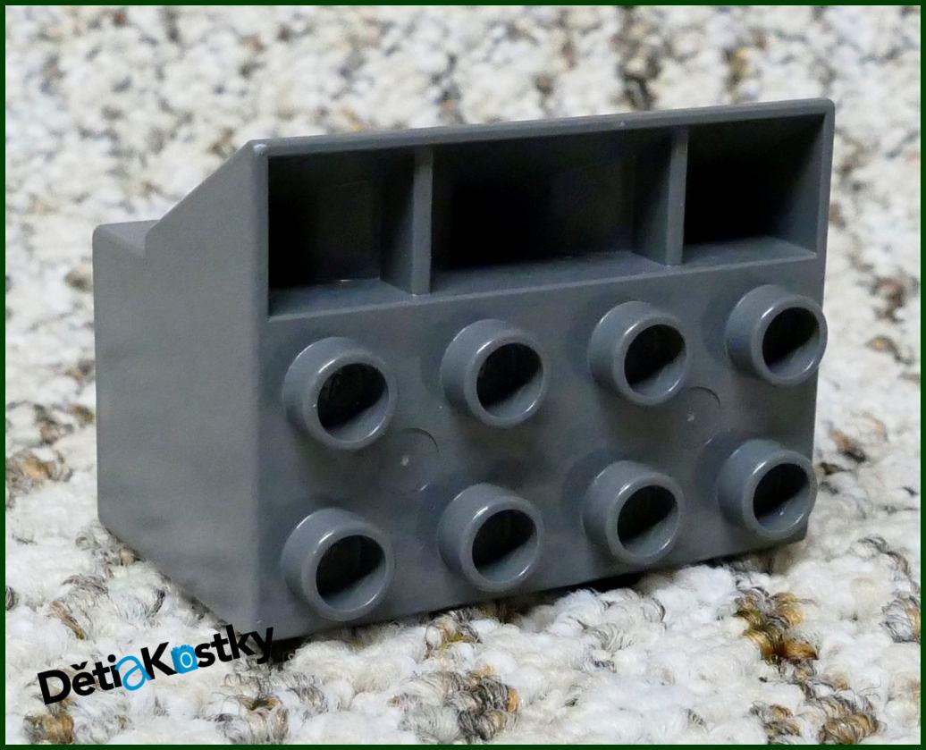 Lego® Duplo® Hradba Spodní Díl - Tmavě Šedá