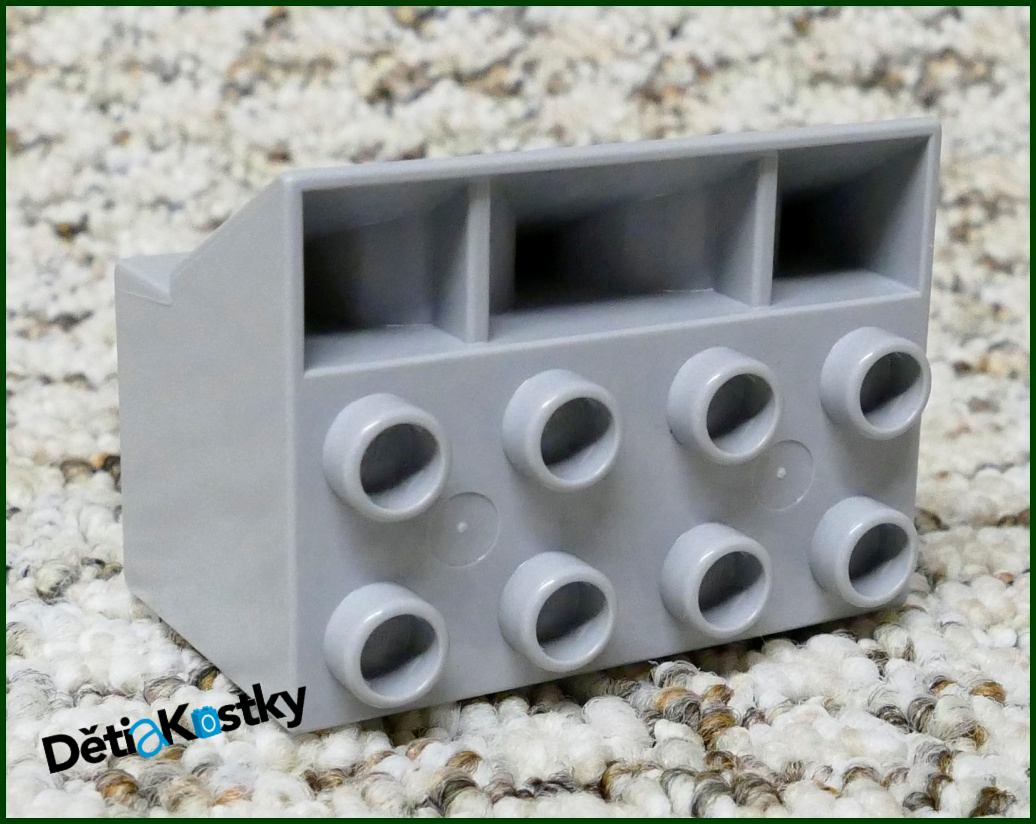 Lego® Duplo® Hradba Spodní Díl - Světle Šedá
