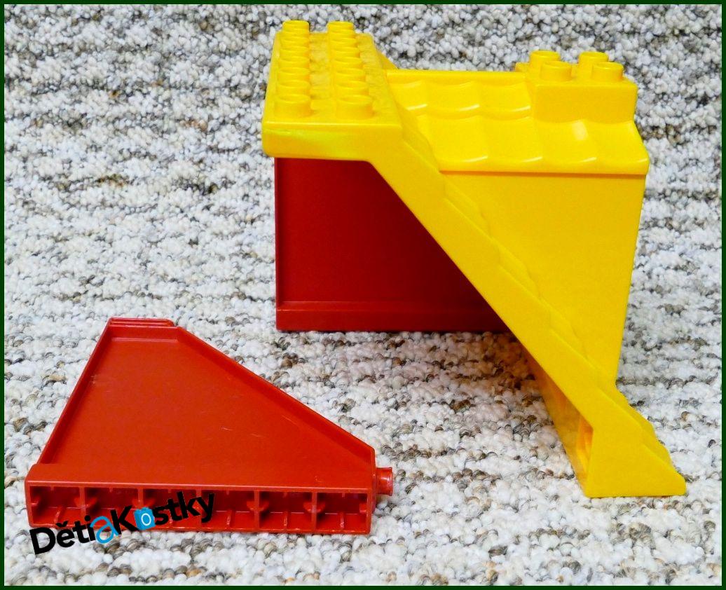 Lego® Duplo® Domeček - Žlutá Střecha, Červené Bočnice, Bílé Dveře