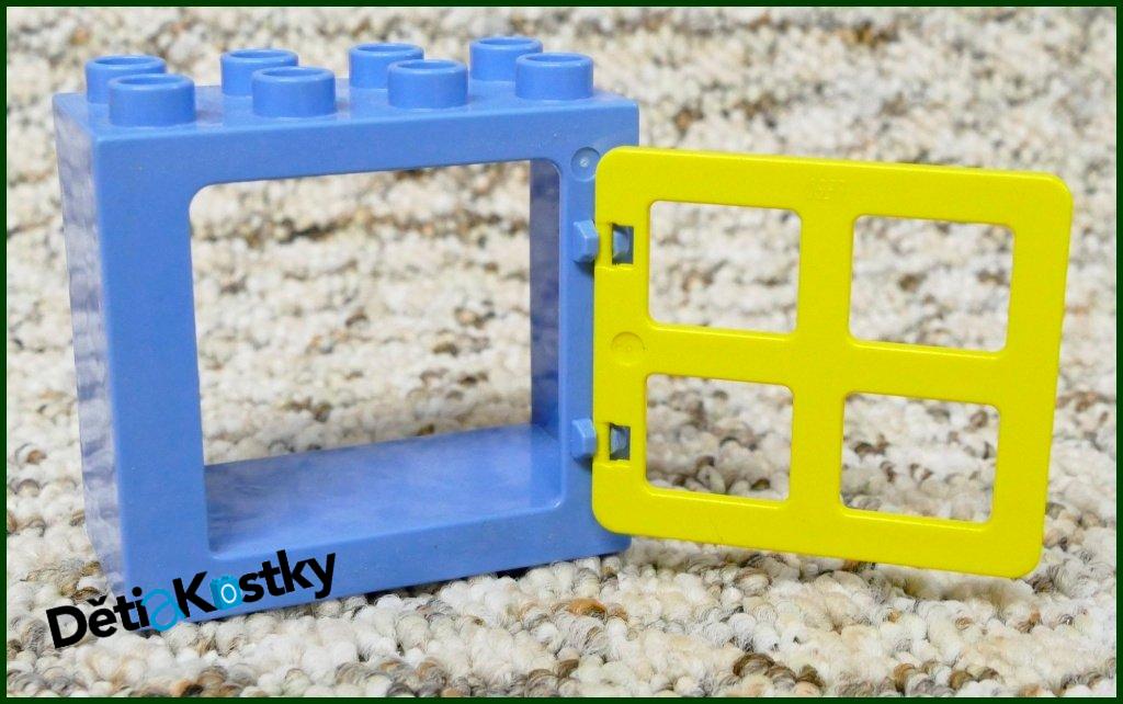 Lego® Duplo® Kostka s Oknem Světle Modrá - Žlutá Okenice