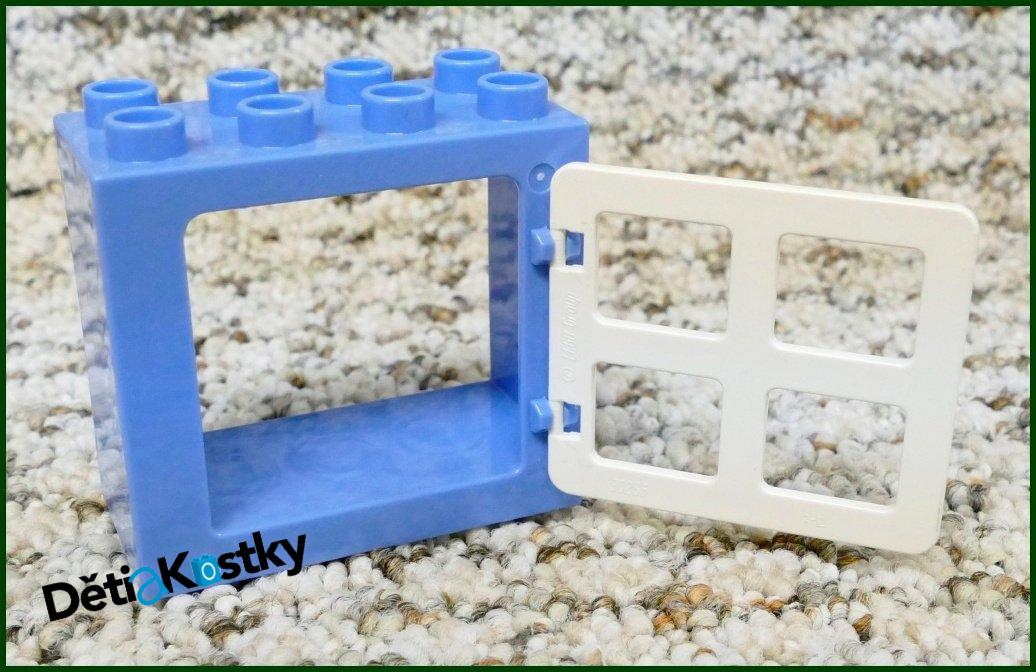 Lego® Duplo® Kostka s Oknem Světle Modrá - Bílá Okenice