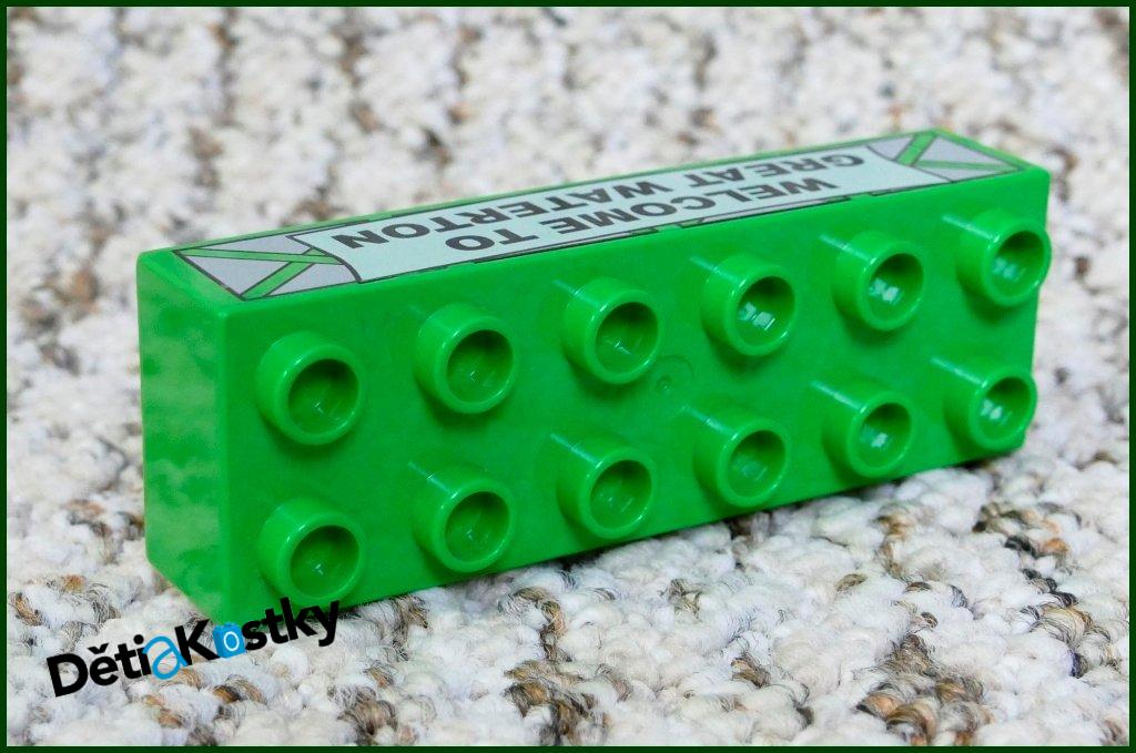 Lego® Duplo® Kostka 2x6 s Nápisem Great Waterton