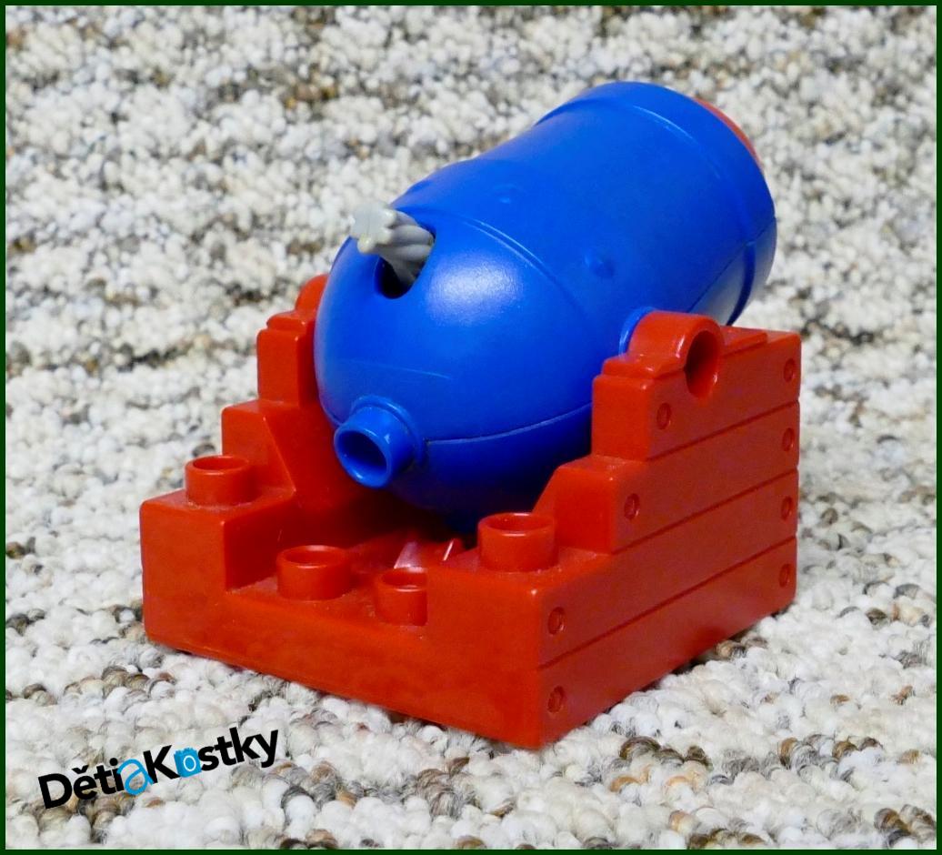 Lego® Duplo® Lodní Dělo Vystřelovací Modré s Nábojem / Červená Základna