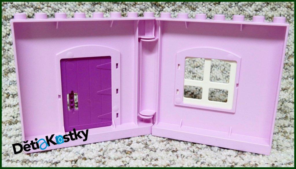 Lego® Duplo® Stěna Domu Růžová s Fialovými Dveřmi