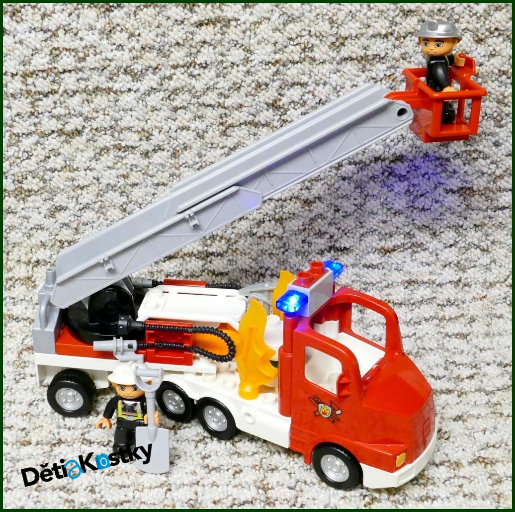 Lego® Duplo® Hasičské Auto Červený Tahač/Bílý Návěs