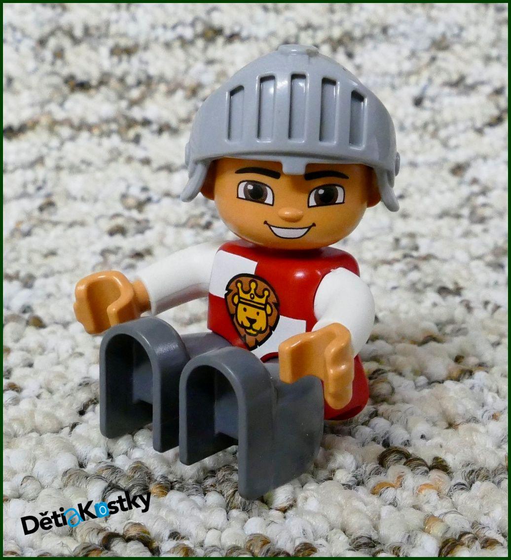 Lego® Duplo® Rytíř s Helmou Červený - Novější Typ