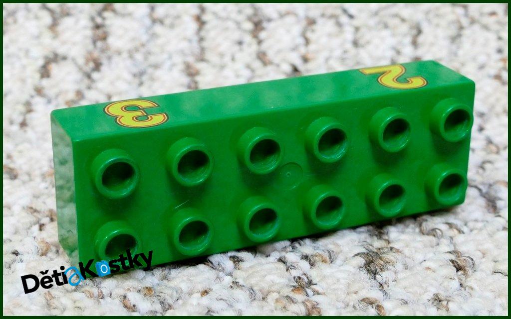 Lego® Duplo® Kostka 2x6 - Žlutá Čísla 2 a 3