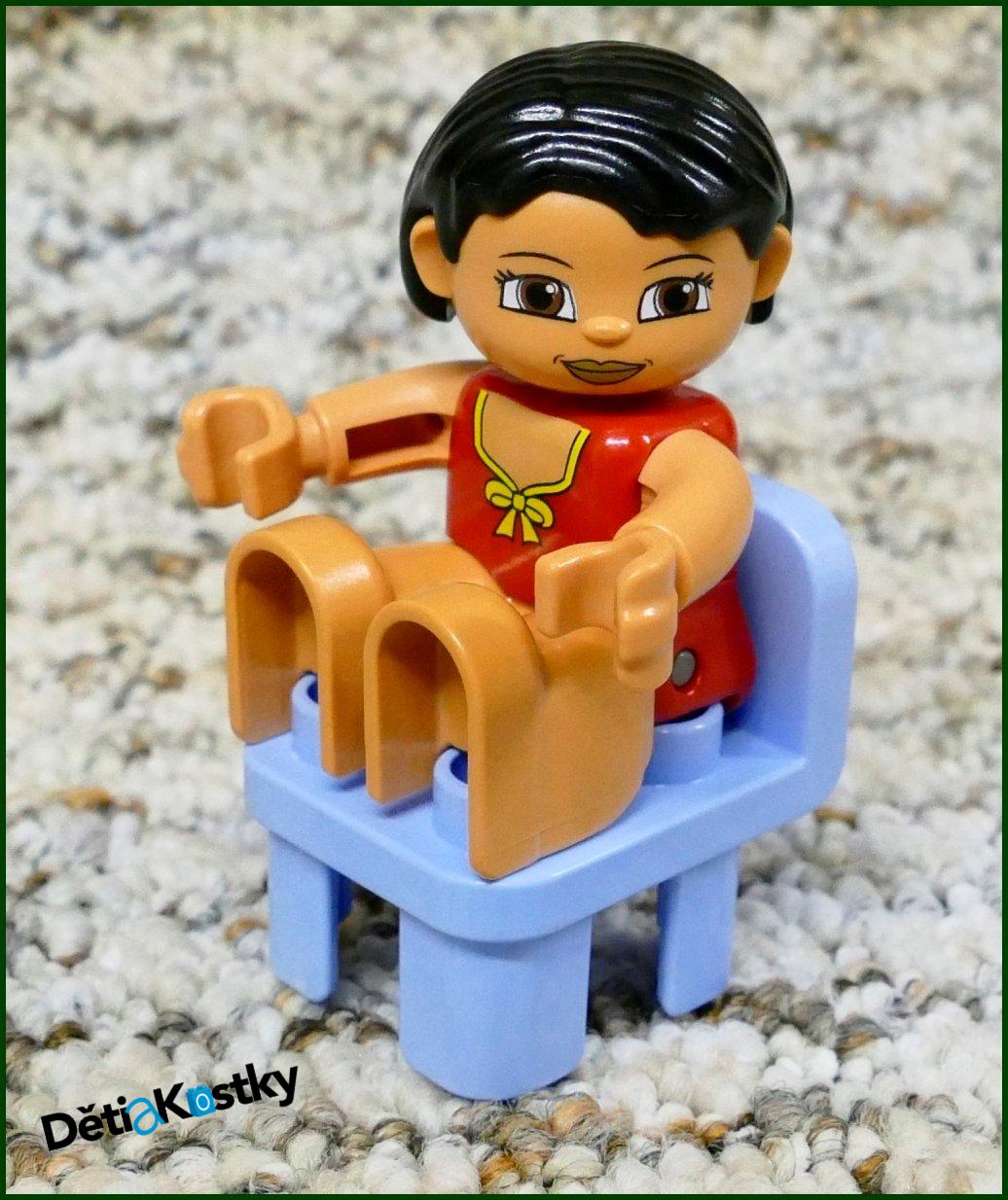 Lego® Duplo® Židlička Světle Modrá (Zaoblené Opěradlo)