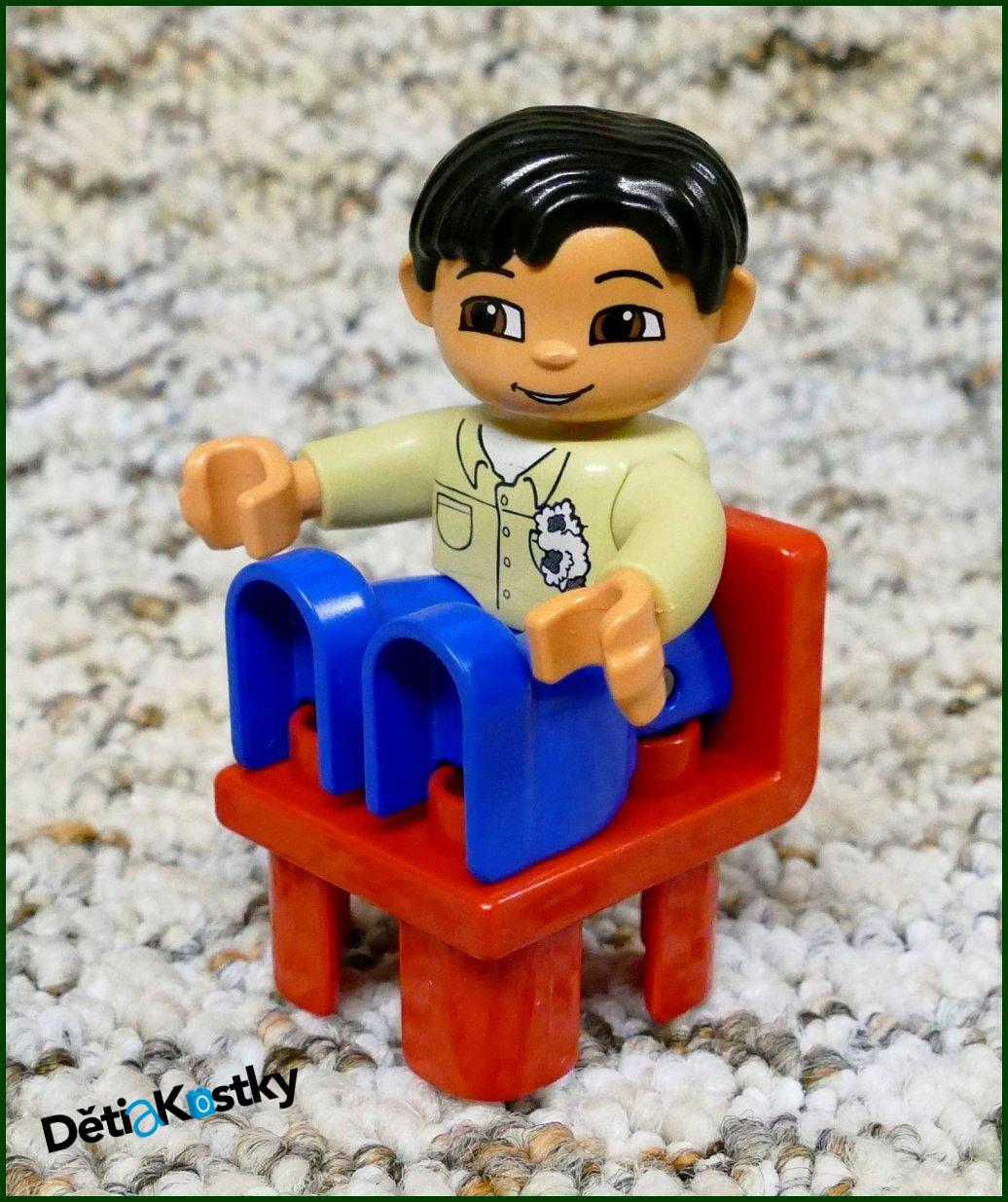 Lego® Duplo® Židlička Červená (Hranaté Opěradlo)