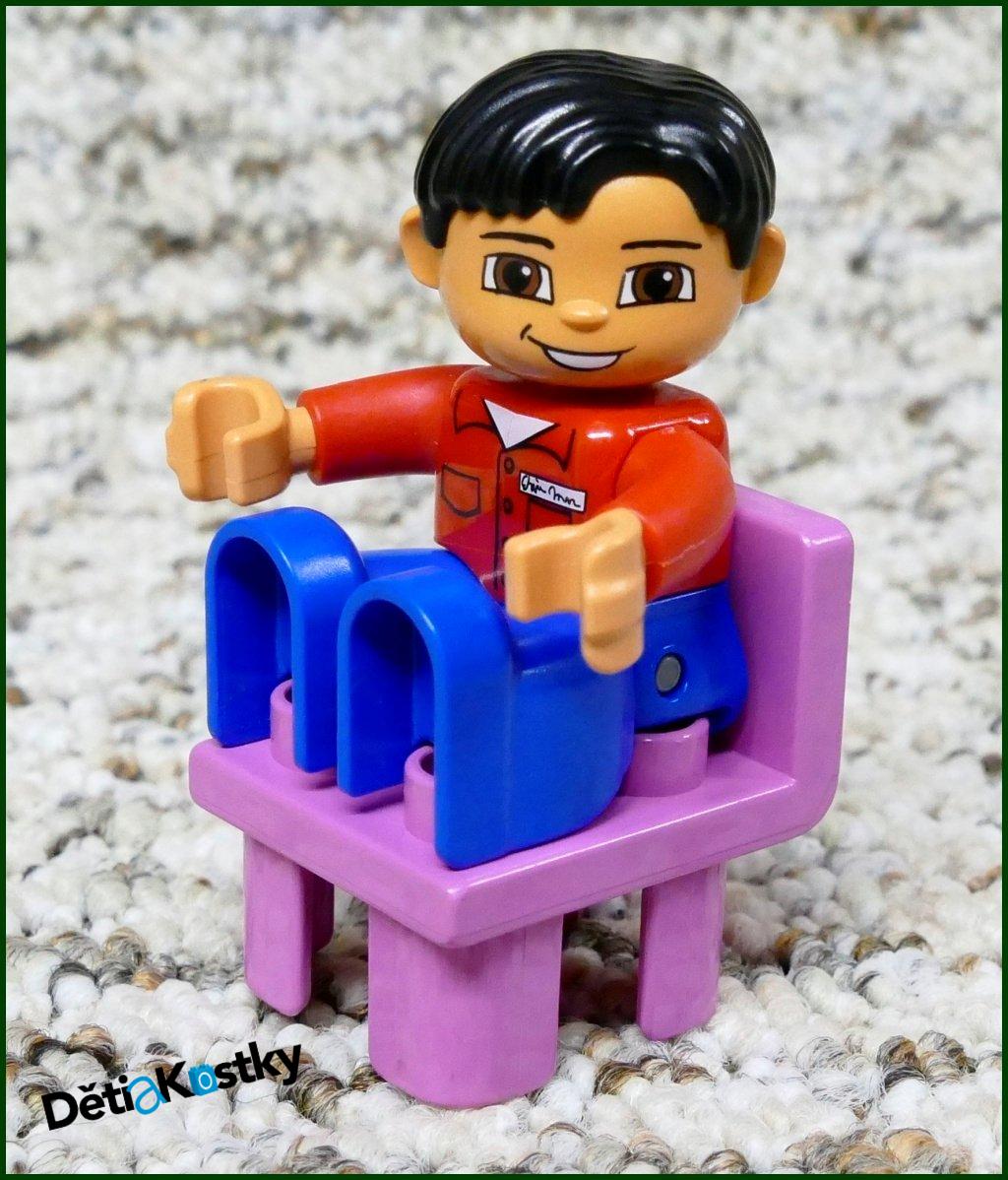 Lego® Duplo® Židlička Růžová (Hranaté Opěradlo)