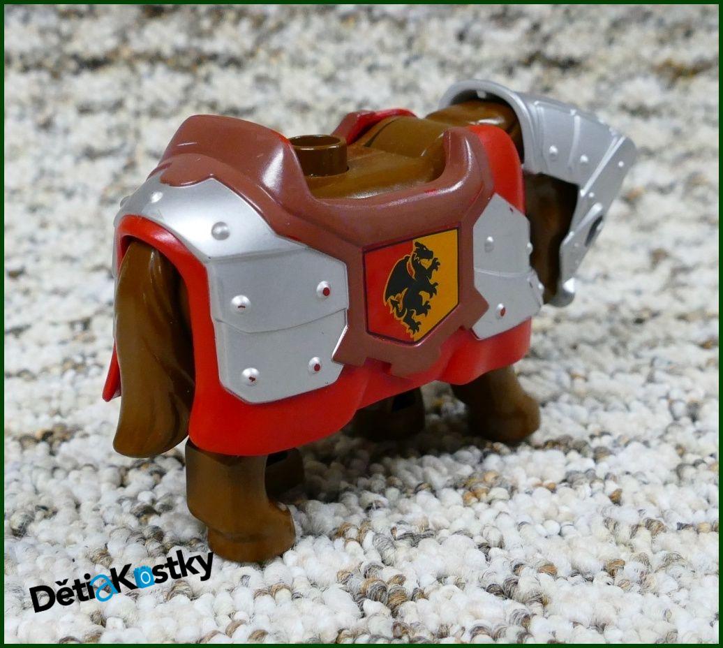 Lego® Duplo® Obrněný Kůň Hnědý - Červené Brnění
