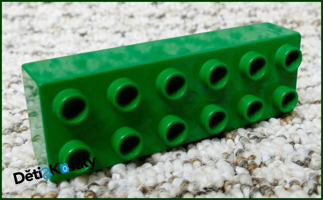 Lego® Duplo® Kostka 2x6 Tmavě Zelená
