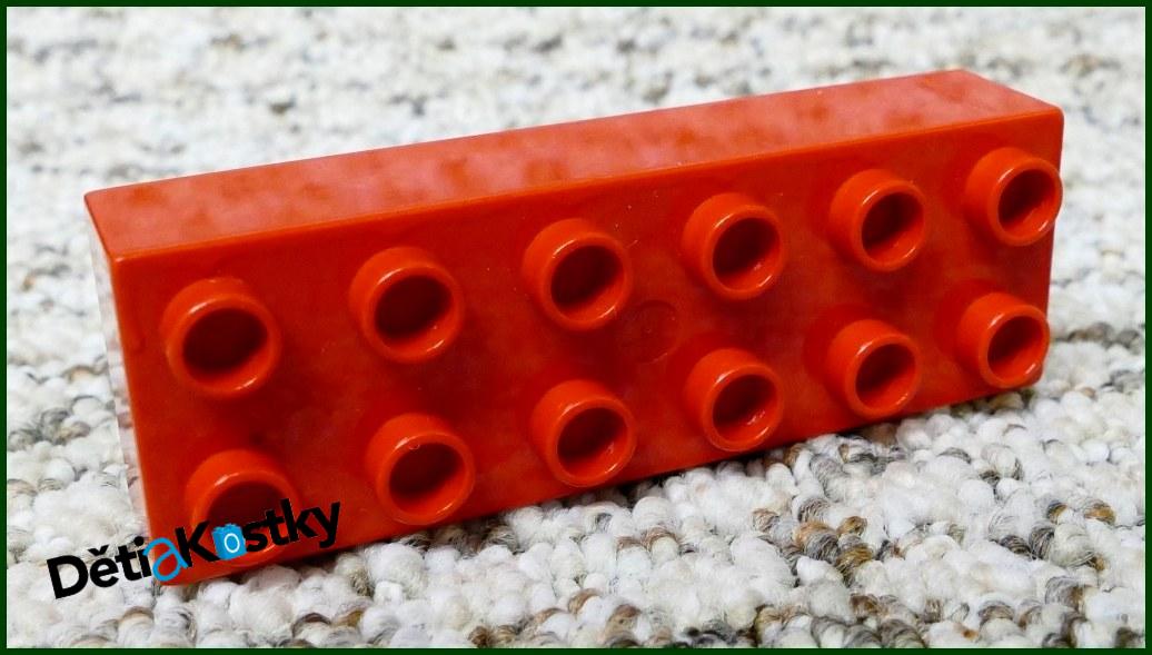 Lego® Duplo® Kostka 2x6 Červená