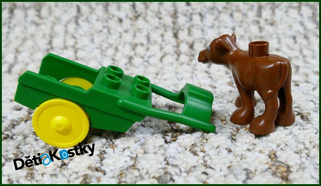 Lego® Duplo® Telátko Hnědé Novější - Zelený Vozík