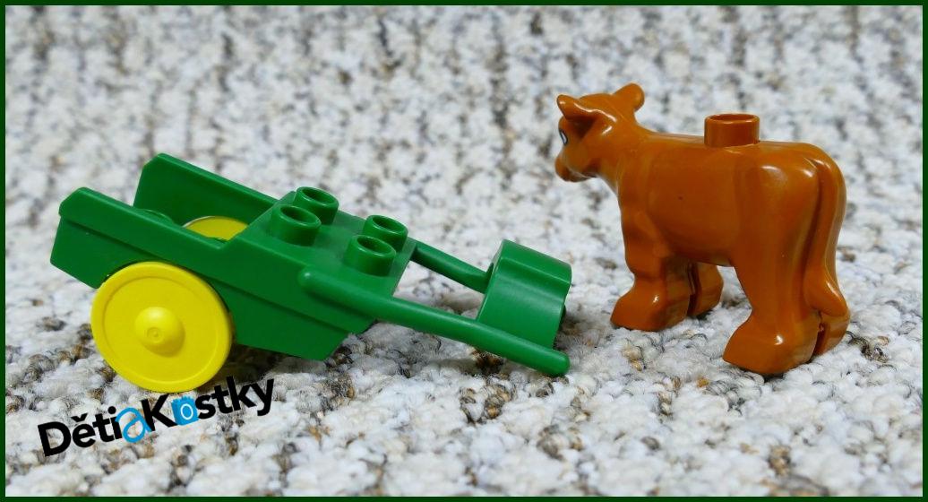 Lego® Duplo® Telátko Hnědé Starší - Zelený Vozík