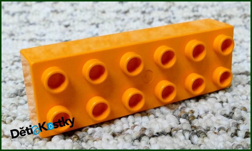 Lego® Duplo® Kostka 2x6 Oranžová