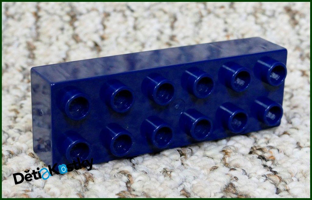 Lego® Duplo® Kostka 2x6 Tmavě Modrá